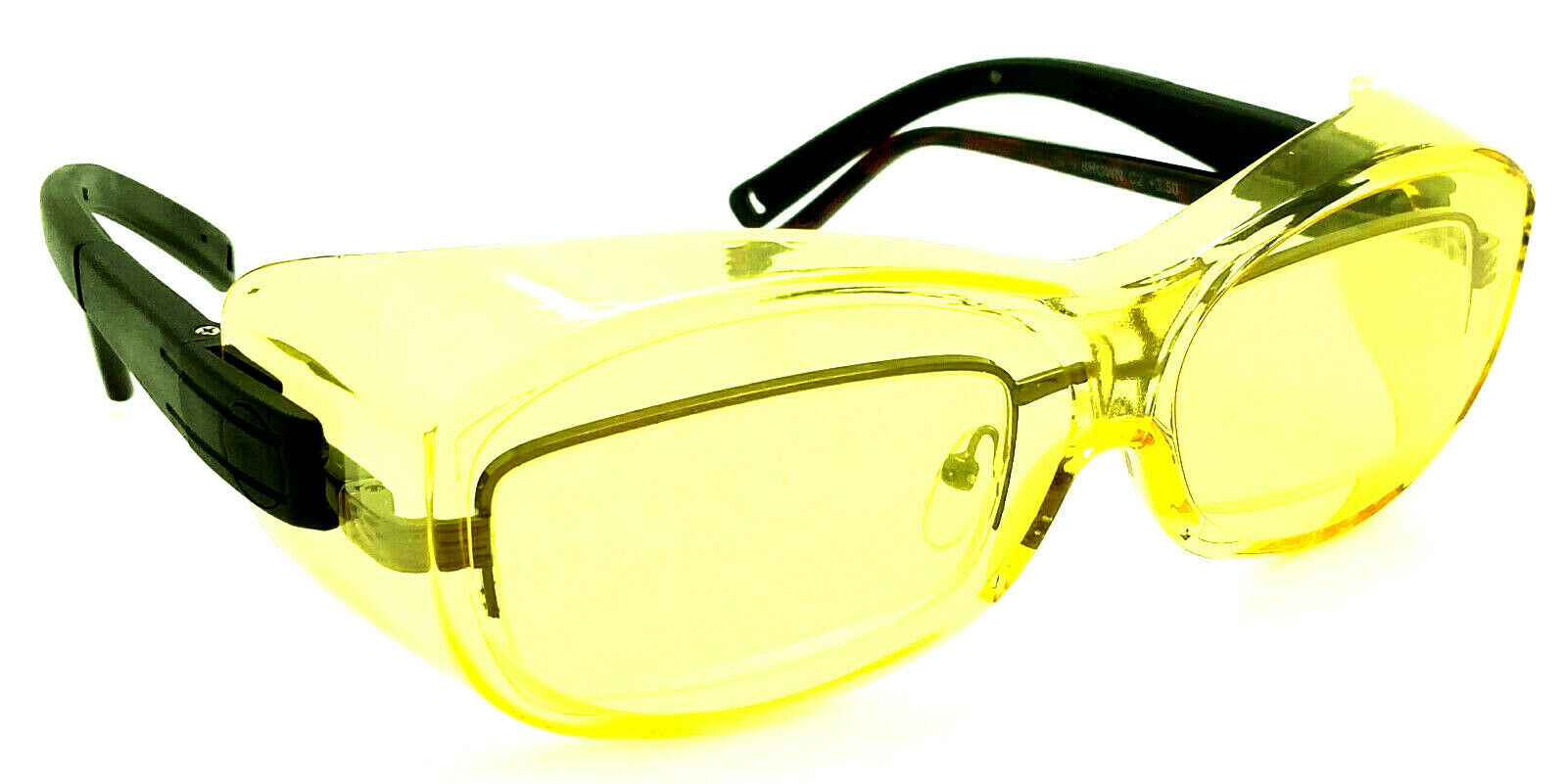 Shooter's Edge OTG Over-the-Glasse Z87.1 Safety Shooting Glasses Contrast Yellow