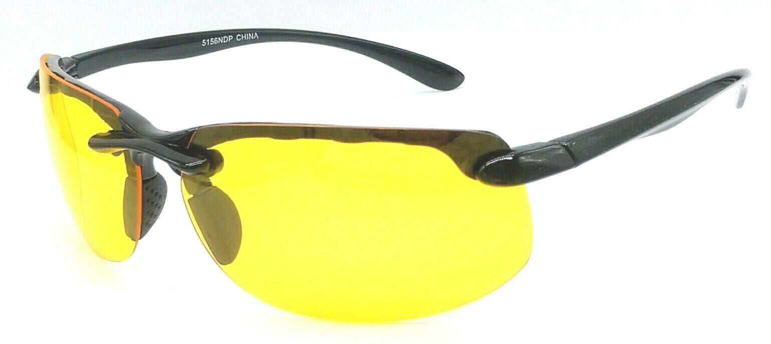 GLARE-X Night Driving Glasses Polarized Yellow Lens Reduces Glare Medium Rimless