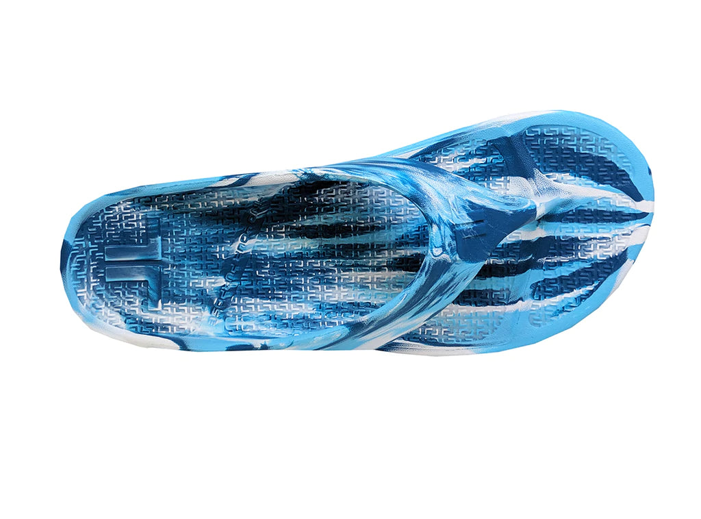 TELIC Recovery Comfort Flip Flop Lightweight Waterproof Sandal in Ice Blue