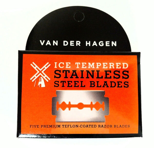 Van Der Hagen Premium Teflon Coated Ice Tempered Stainless Steel Blades - 5 Pieces
