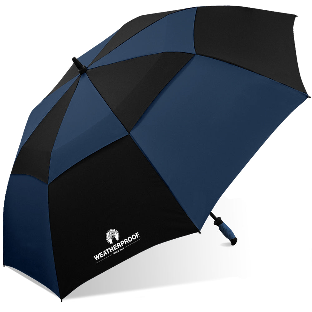 WeatherProof 60" Double Canopy Fiberglass Auto Jumbo Folding Golf Umbrella