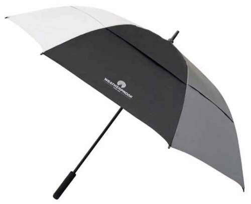 WeatherProof 60" Double Canopy Fiberglass Auto Jumbo Folding Golf Umbrella