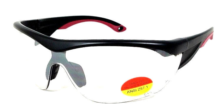 Shooter's Edge ANSI-Z87.1 Safety Shooting Glasses Clear Lens Semi-Rimless